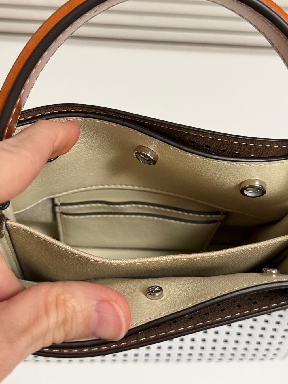 Tory Burch Lee Radziwill Petite Double Bag in Perforated Leather - Picture 7 of 7